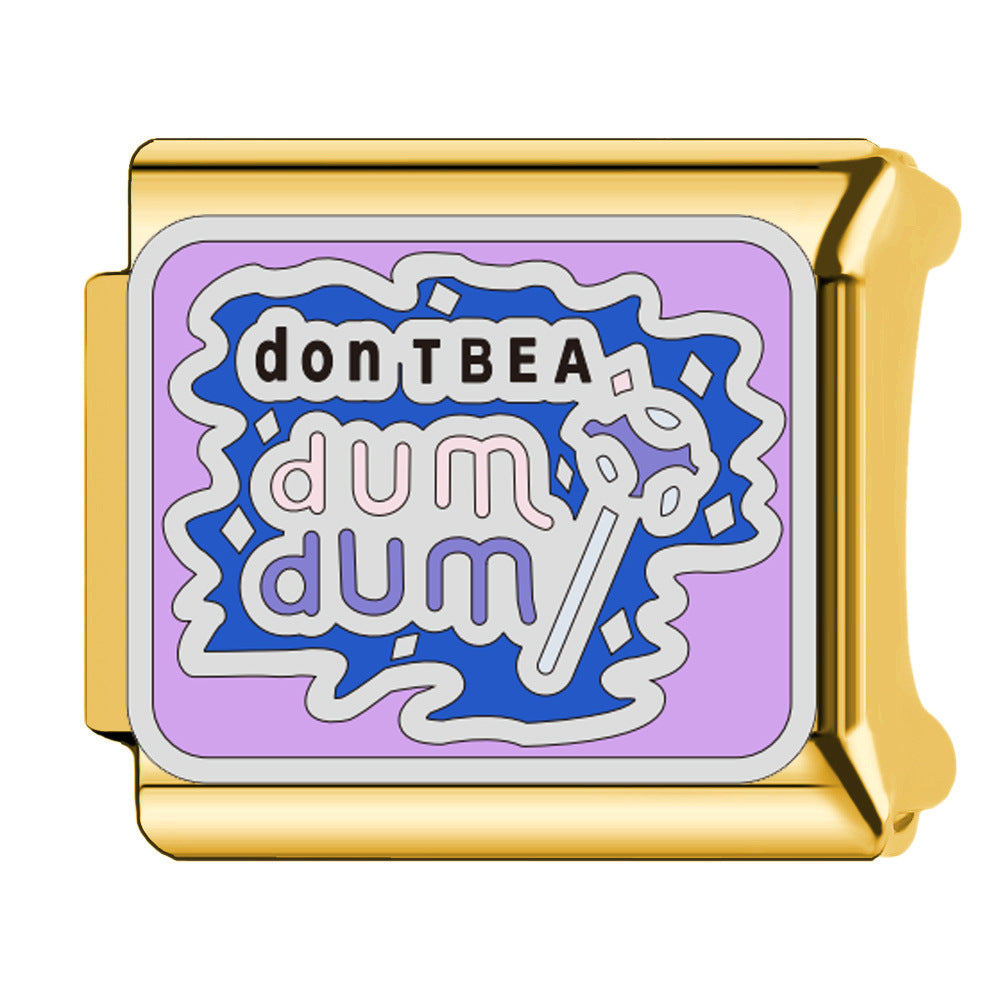 Wholesale  Italian Charm Bracelet 9mm DIY English words  Creative Stainless Steel Composable Bracelet