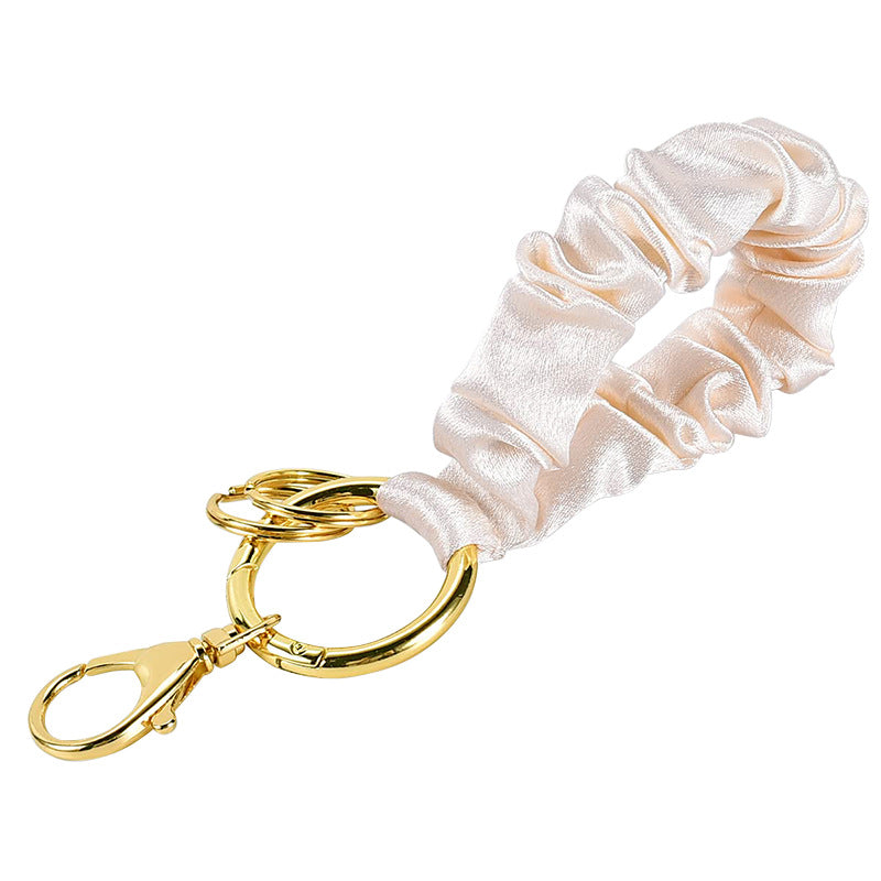Wholesale Wrist Strap Keychain Hair Ring Pleated Keychains