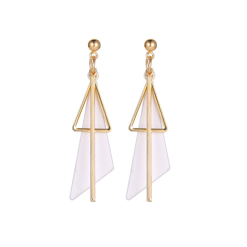 Wholesale  Geometric Tassel Triangle Elegant Earrings