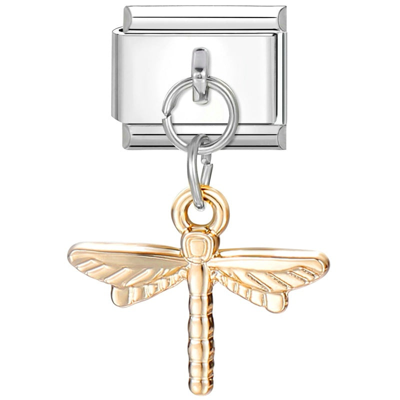 Wholesale Italian Charm Bracelet 9mm DIY Splicing Cute Creative Pendant Stainless Steel Composable Bracelet