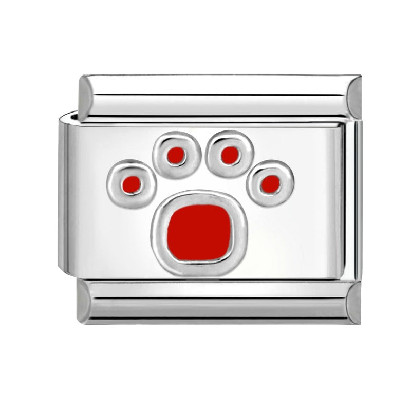 Wholesale Italian Charm Bracelet 9mm DIY Splicing Creative Pattern Stainless Steel Composable Bracelet