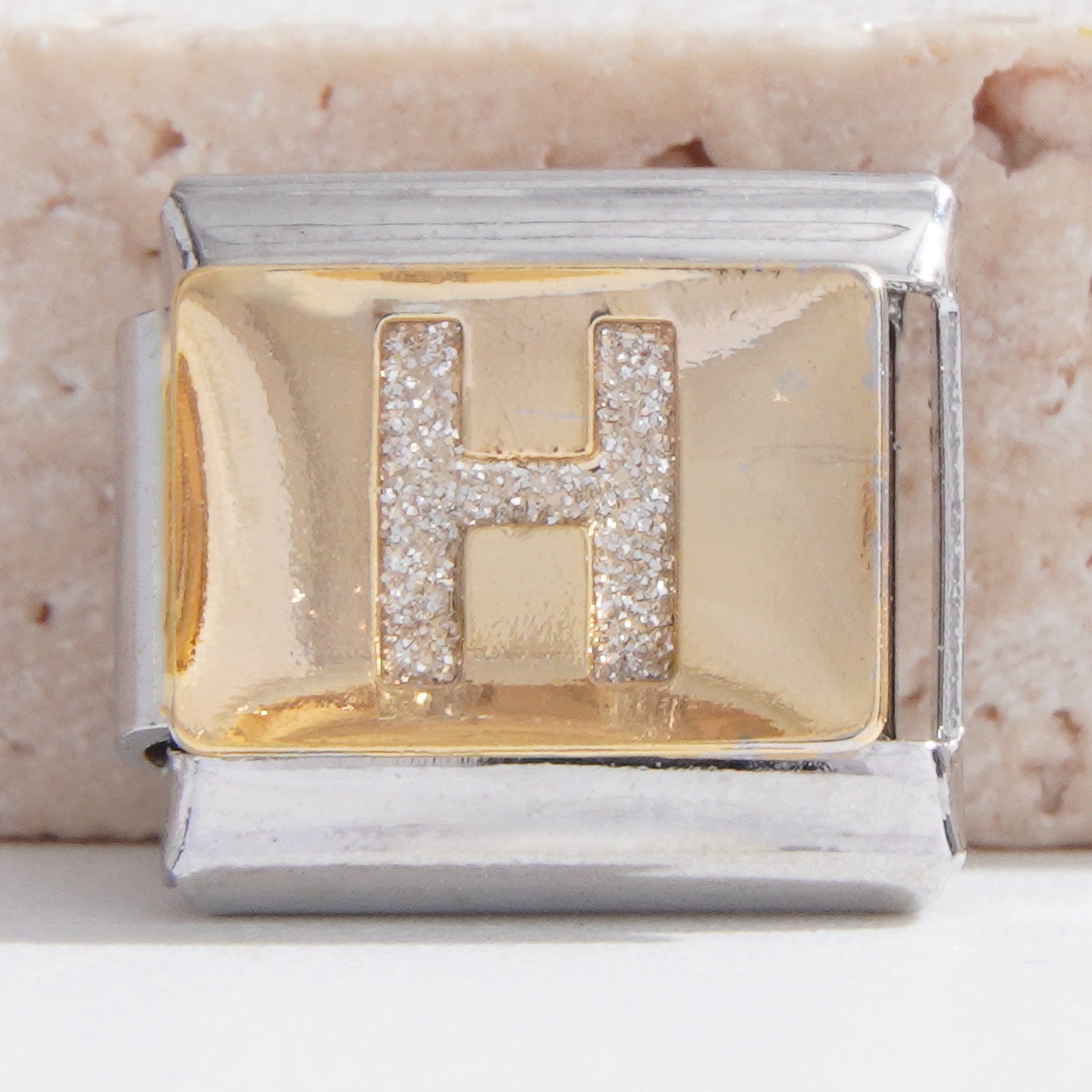 Wholesale Italian Charm Bracelet 9mm DIY rhinestone letter  Creative Stainless Steel Composable Bracelet