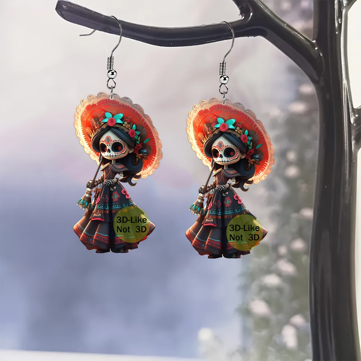 Wholesale  Gothic Punk Acrylic Halloween Earrings