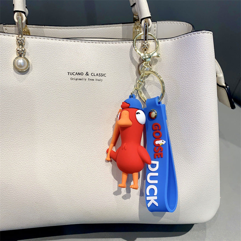 Wholesale Cartoon cute 3D duck keychain