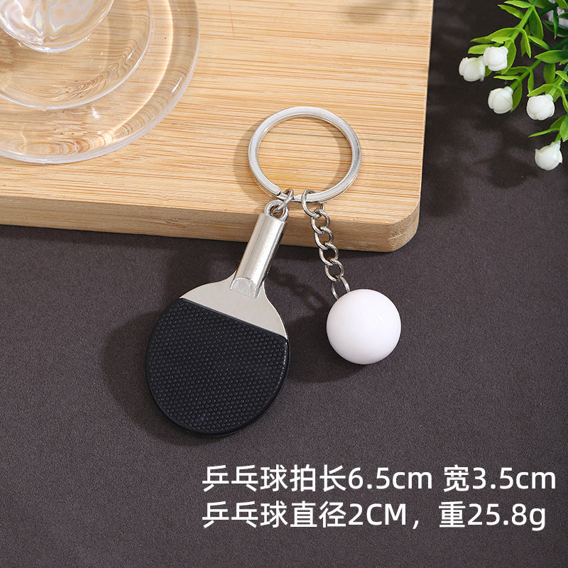 Wholesale Mini minimalist design sense  table tennis keychains