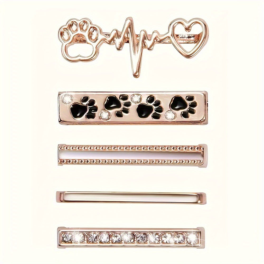 Wholesale Cat Claw Love Theme Charm Pendant Zinc Alloy Dripping Oil Finish Fashion Accessory For Silicone Band Boutique Resale