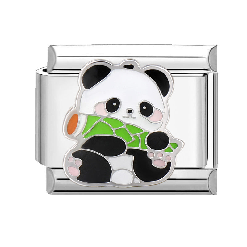 Wholesale Italian Charm Bracelet 9mm DIY Splicing Creative Pattern Titanium Steel  Composable Bracelet