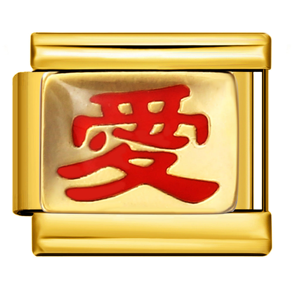 Wholesale Italian Charm Bracelet 9mm DIY Splicing Cute Creative Stainless Steel Composable Bracelet