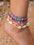 Wholesale Bohemian Bohemian holiday style shell beads starfish rice beads anklet