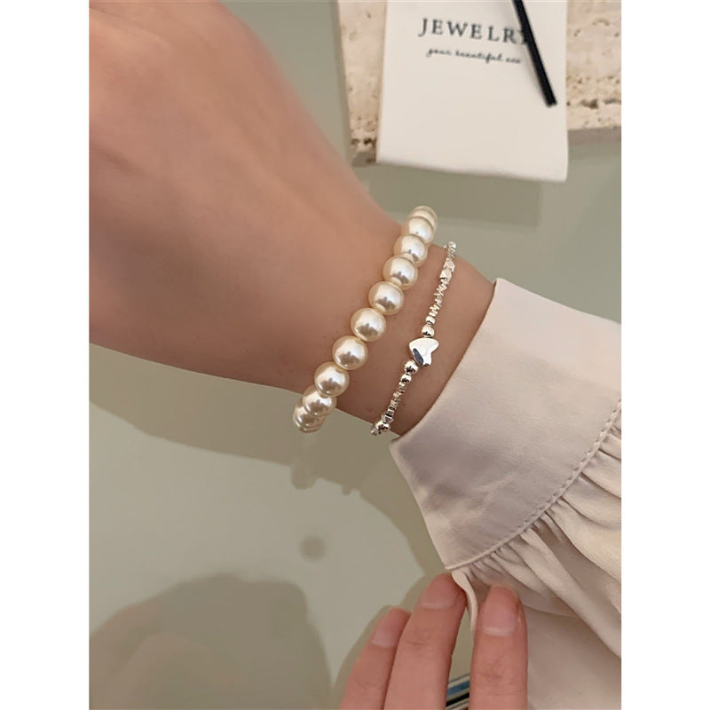 Wholesale Pearl Silver Bracelet  Light Luxury  Bracelet
