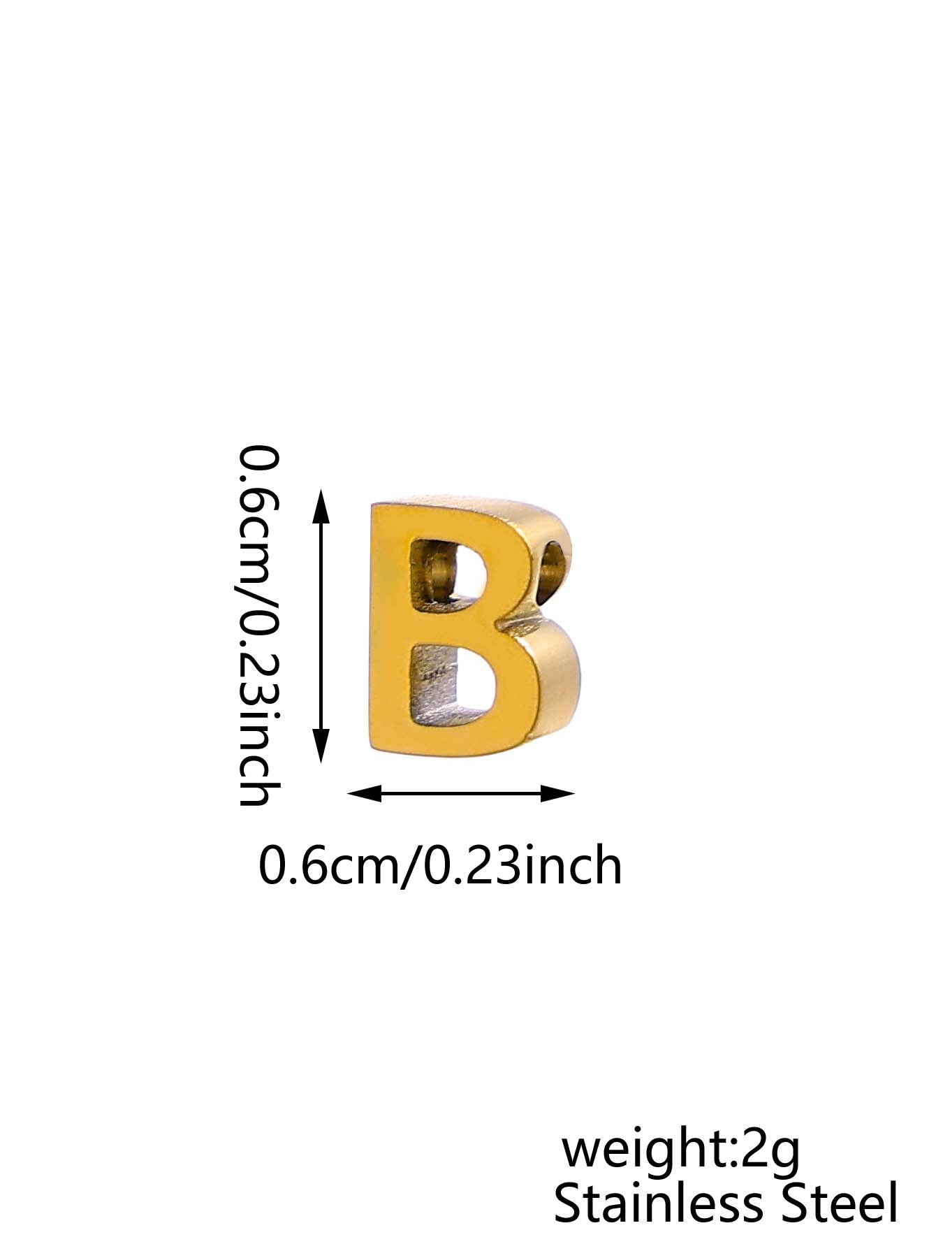 Wholesale 26 English letters stainless steel mirror polished pendant