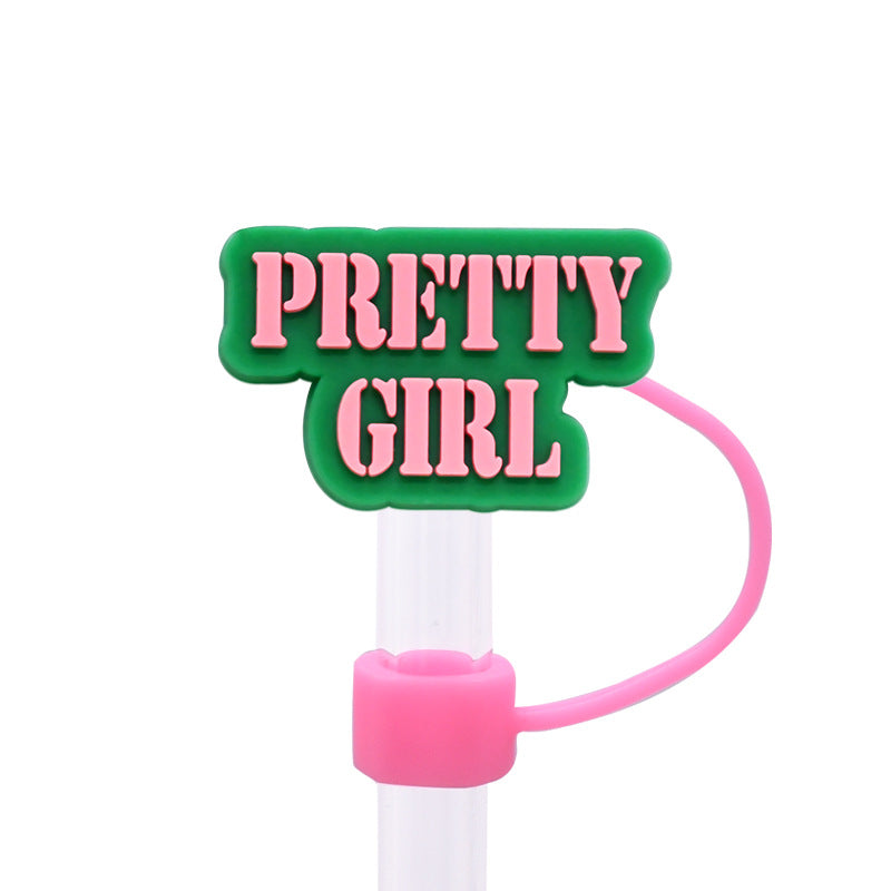 Wholesale Random 100pcs Pink Series Straw Cover 10MM Straw Tube Cap