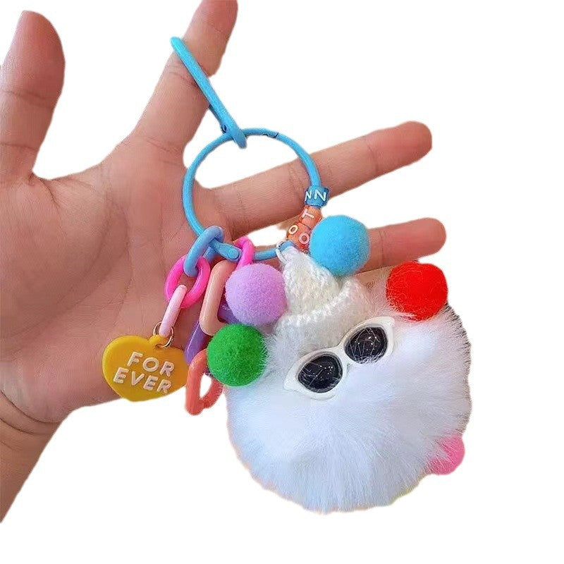 Wholesale cute cartoon briquettes little monster plush doll keychain