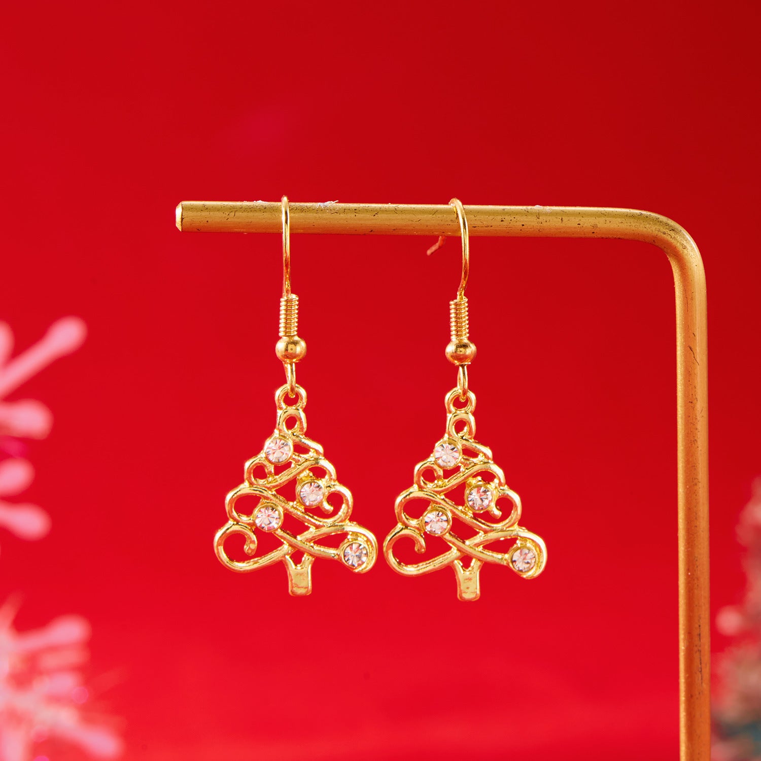 Wholesale Drops of oil Christmas  earrings
