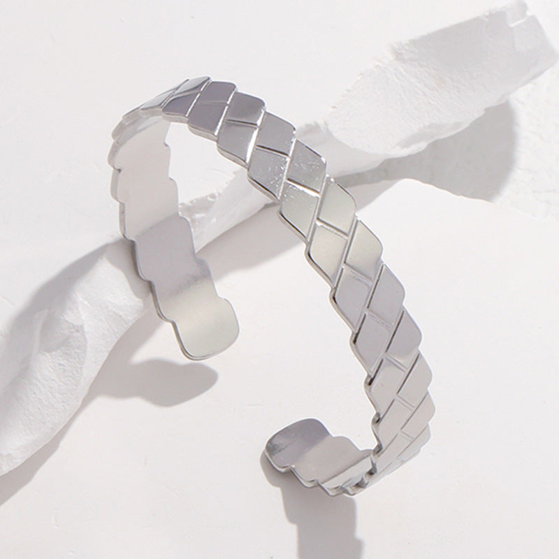 Wholesale Adjustable Stainless Steel Bracelets Open Bracelet ACC-BT-Manguo001