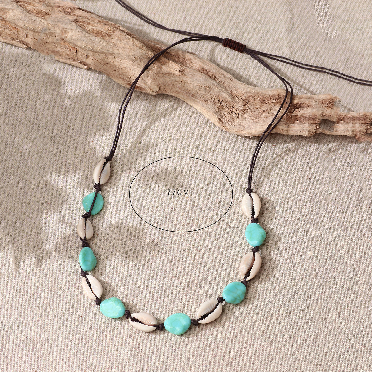 Wholesale Bohemian Turquoise Natural Stone Necklace Handmade Ethnic Style Women Jewelry Accessory Boutique Resale