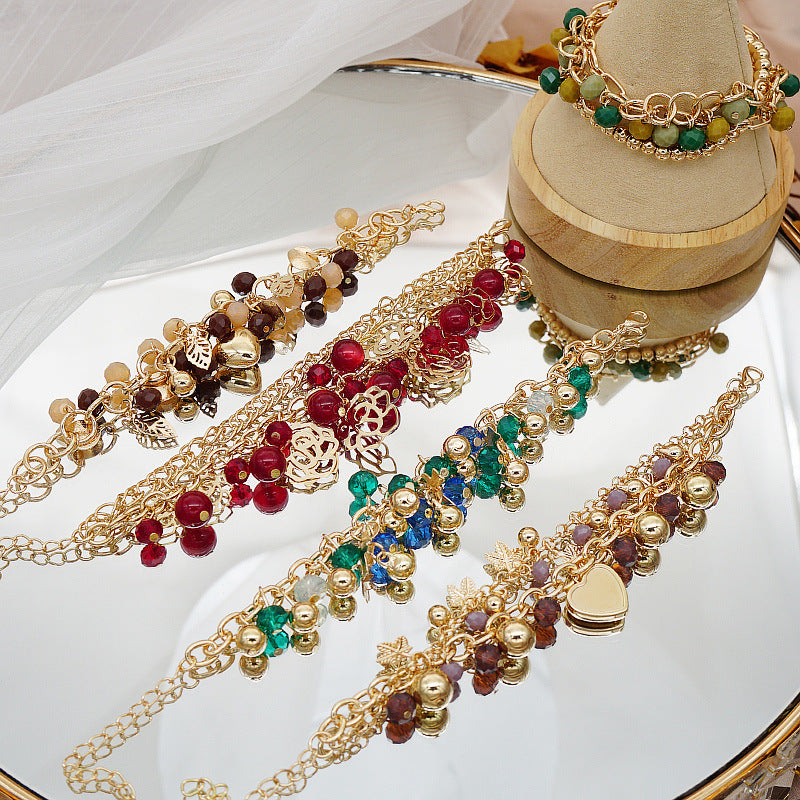 Wholesale Bohemian Heart Flower Multi-Layer Beaded Bracelet Jewelry Accessory for Boutique Resale