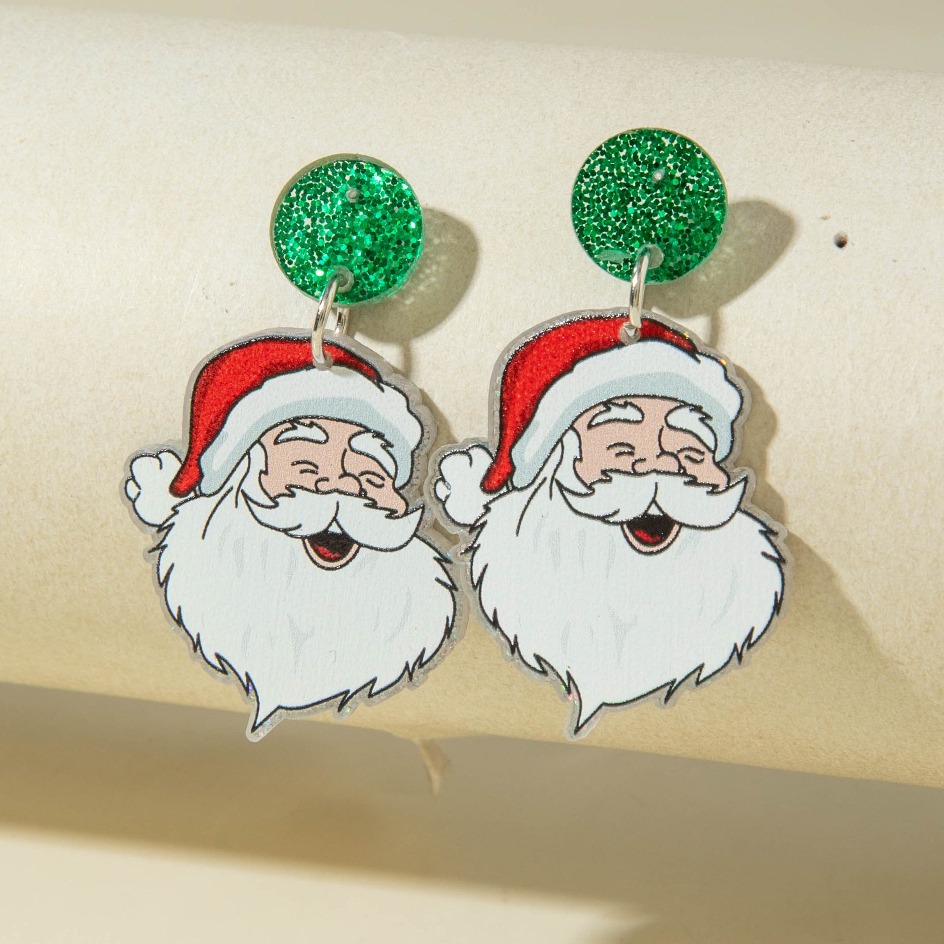 Wholesale Christmas   sequined acrylic earrings