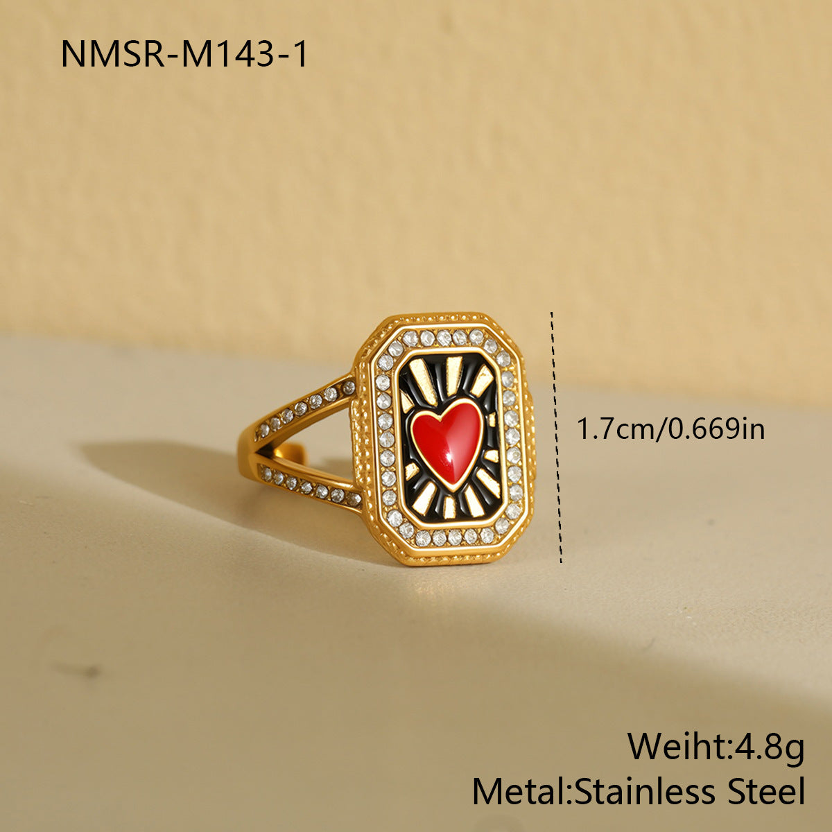 Wholesale Stainless steel wide-band open ring