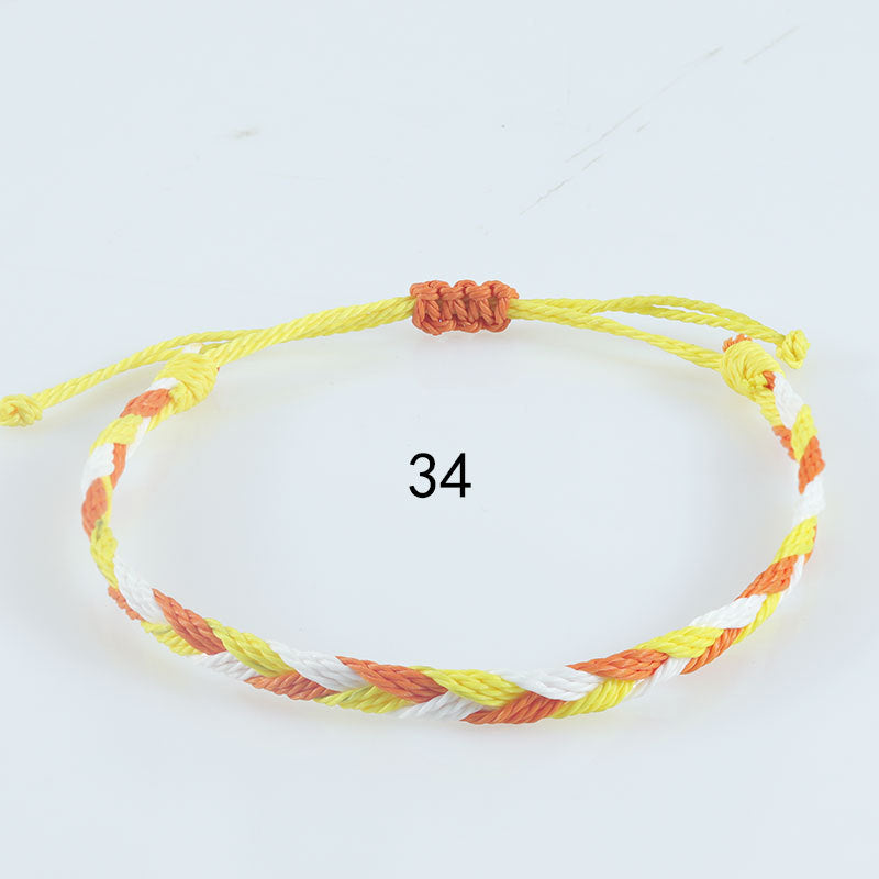 Wholesale Hand-woven rope Bohemian men' s wave bracelet