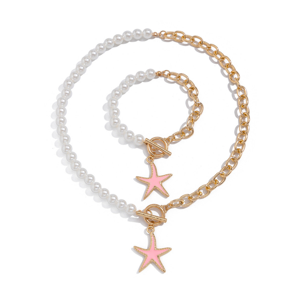 Wholesale Ocean Wind Color Starfish Pendant Necklace