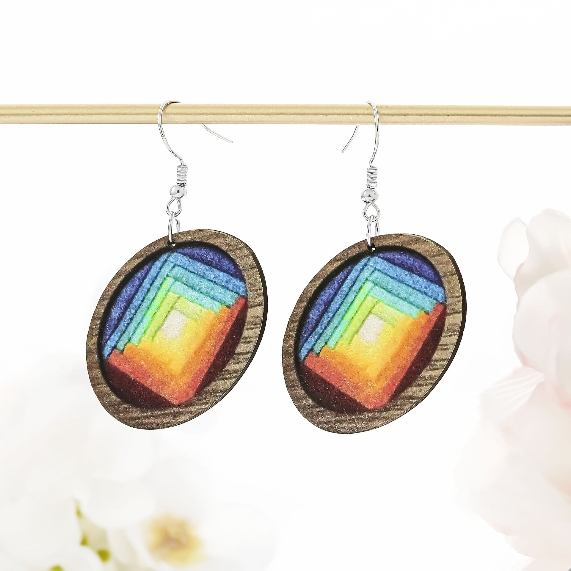 Wholesale Love cross geometric earrings