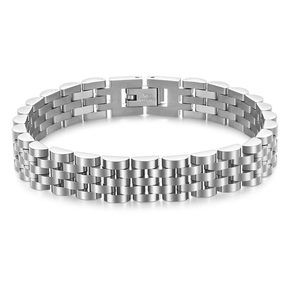 Wholesale titanium steel watch chain bracelet 10mm adjustable bracelet