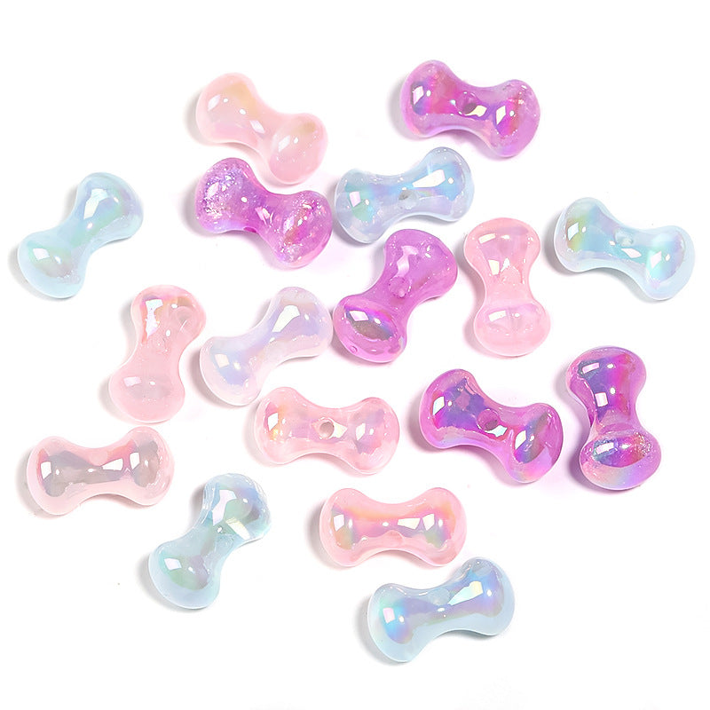 Wholesale 100pcs Acrylic Transparent Colored Puppy Bone Beads DIY Accessories ACC-BDS-BLG073
