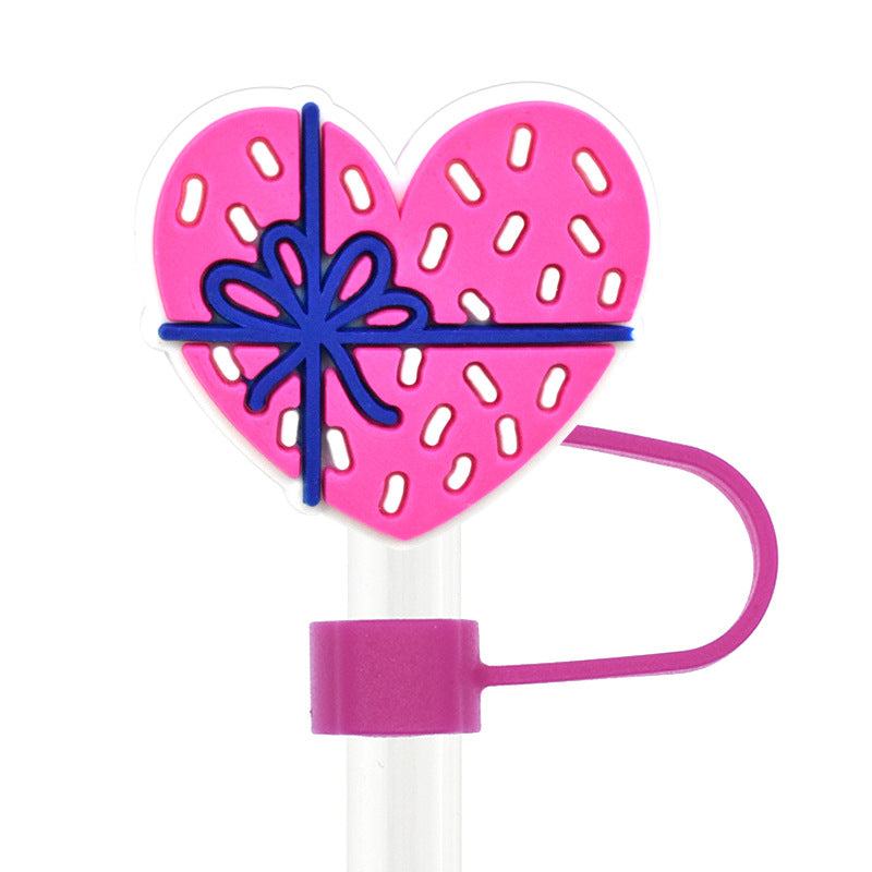 Wholesale Random 100pcs 10mm PVC Soft Straw Tube Cap ACC-SCR-RYY090