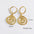 Wholesale Stainless steel Golden Thread Ring Necklace Earrings  14K Gold Ladies Jewelry Set