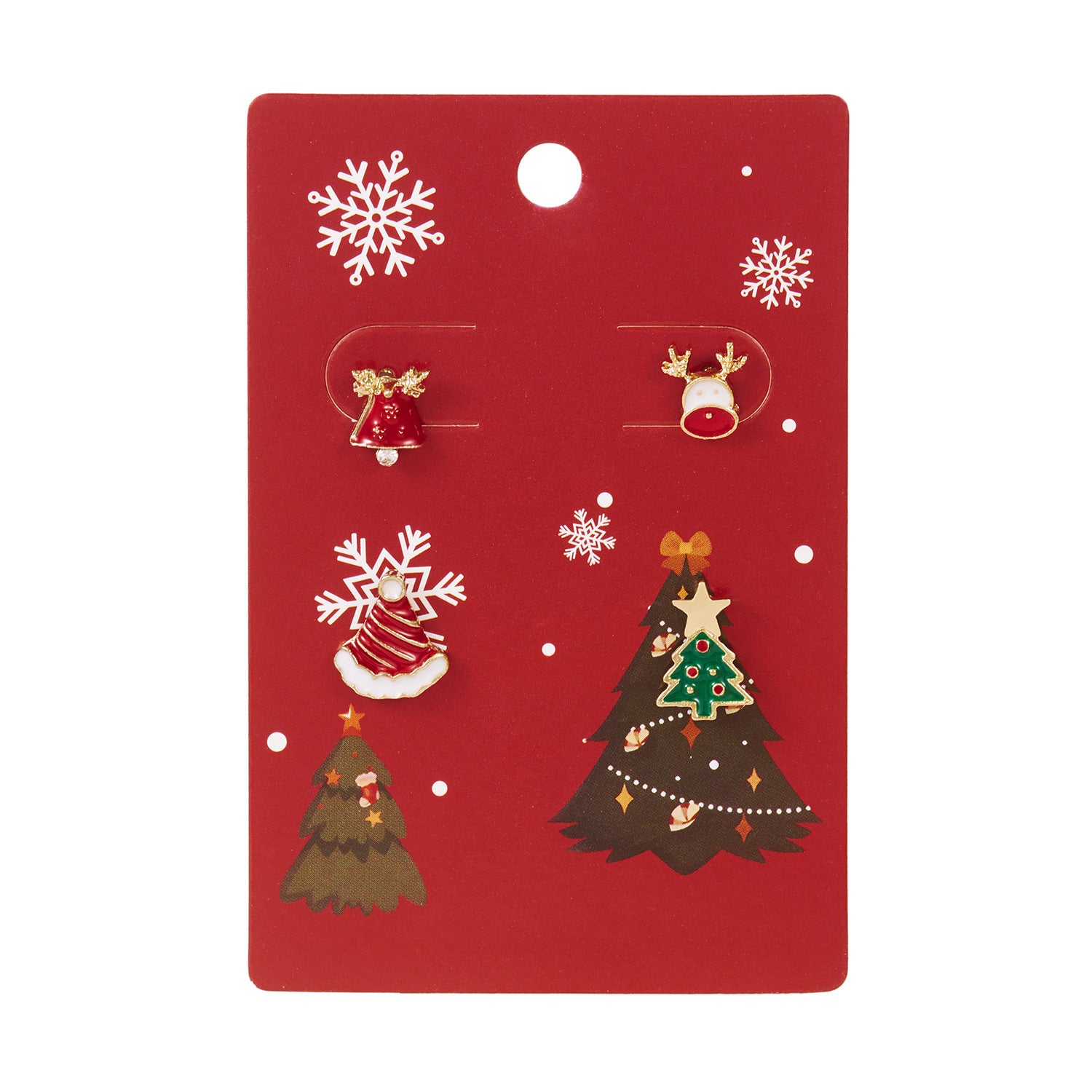 Wholesale Christmas Elk Old Man Bell Gingerbread Man Earrings 4-piece Set