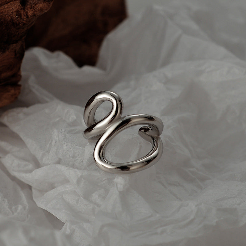 Wholesale S925 Sterling Silver Hollow Geometric Ear Clips ACC-ES-YWE007