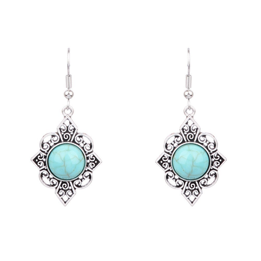 Wholesale Turquoise   Bohemian Tassel Earrings