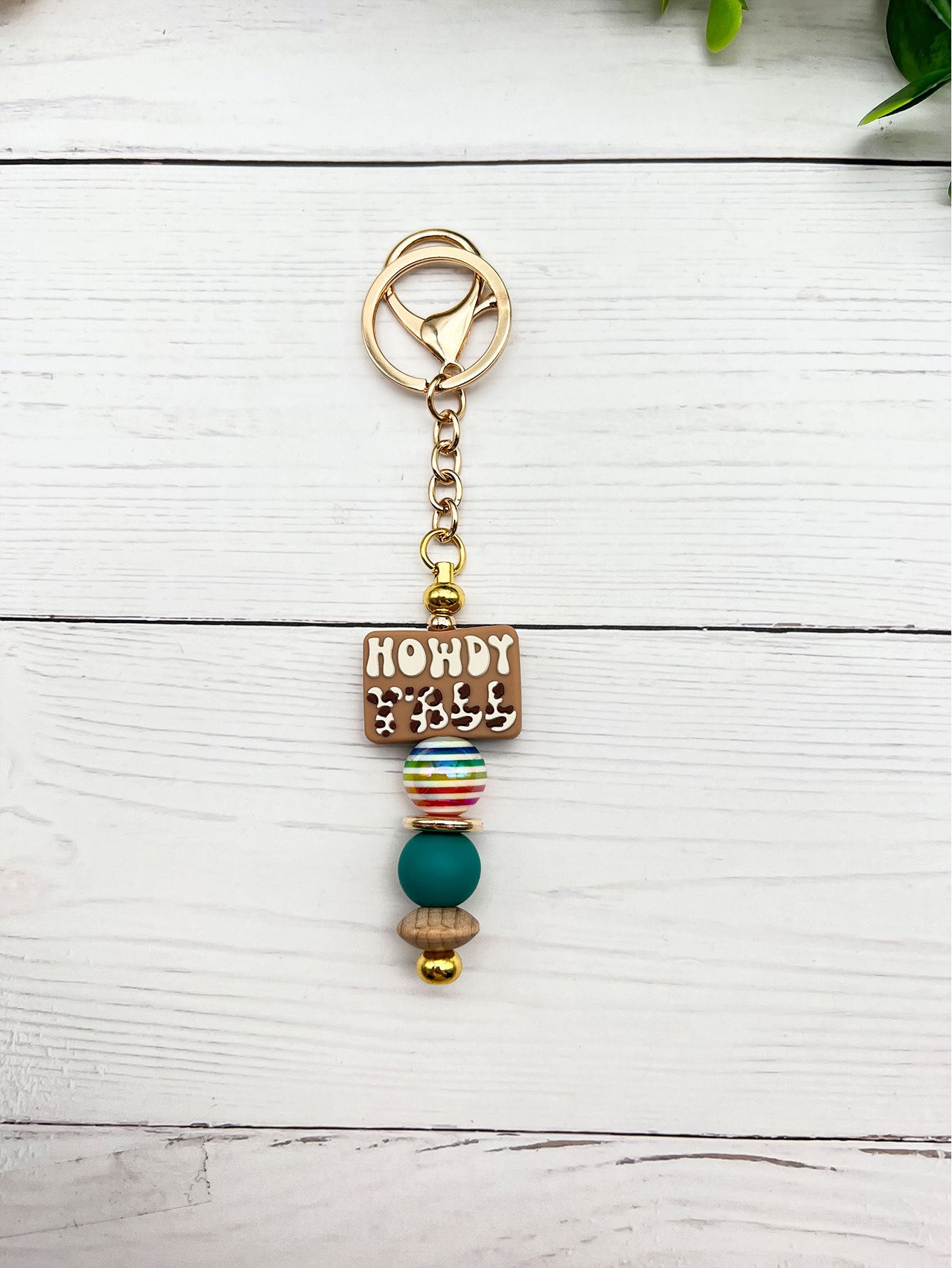 Wholesale Cute Smiley Dot Bowknot Silicone Beaded Keychain ACC-KC-JiuYa006