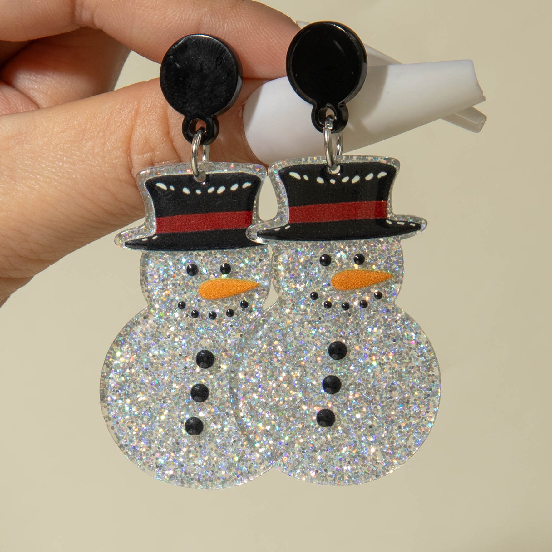 Wholesale Christmas   sequined acrylic earrings