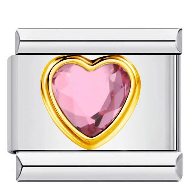 Wholesale DIY Italian Charms Bracelet in Titanium Steel with Rhinestone Hearts,  Fashion Jewelry Accessory