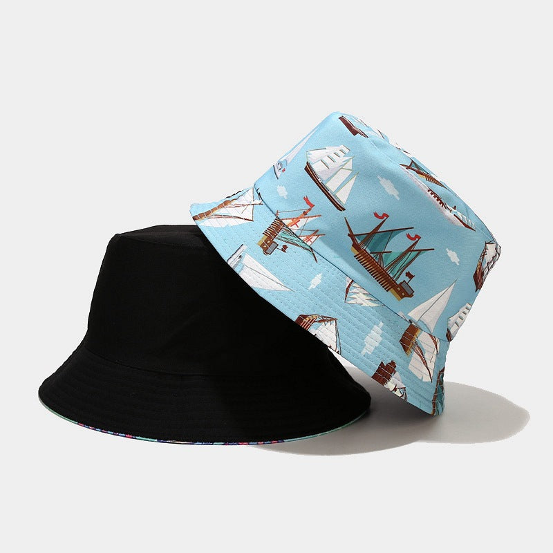 Wholesale Ocean Animal Pattern Double Sided Bucket Hat ACC-HT-LvYi008
