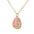 Wholesale 18K Real Gold Copper Zircon Easter Egg Necklace