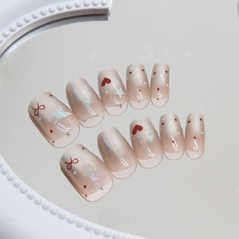 Wholesale 24 Pieces/box Bow Star Nails Kits Nail Stickers