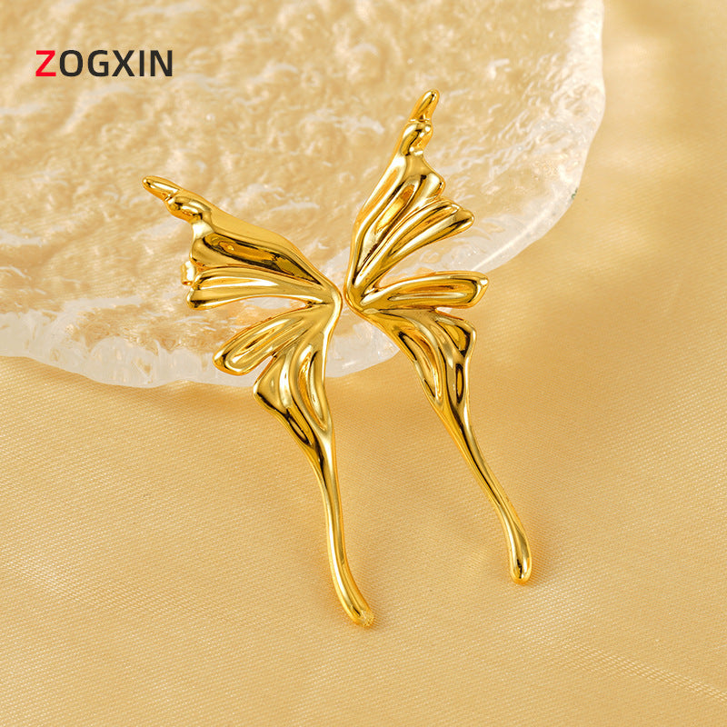 Wholesale Stainless Steel Angel Wings  Earrings