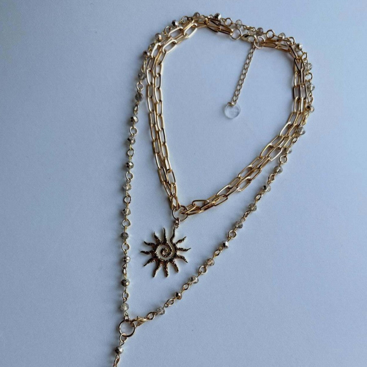 Wholesale Trendy Sunflower Pendant Layering Necklace – Fashion Jewelry Accessory for Gift and Boutique Resale