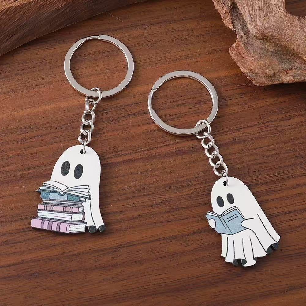 Wholesale Acrylic  Ghost Book Keychain Gift For Book Lovers Resale