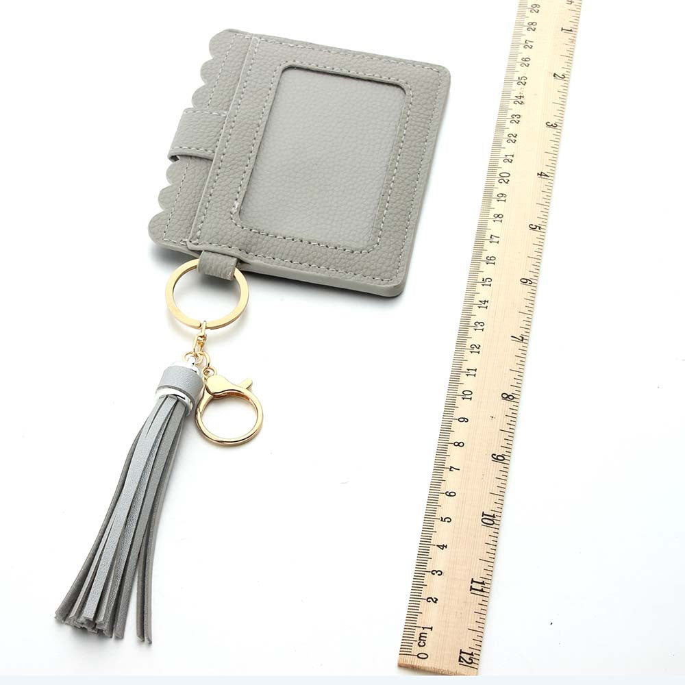 Wholesale PU Leather Tassel Wallet Keychain ACC-KC-JinAn022