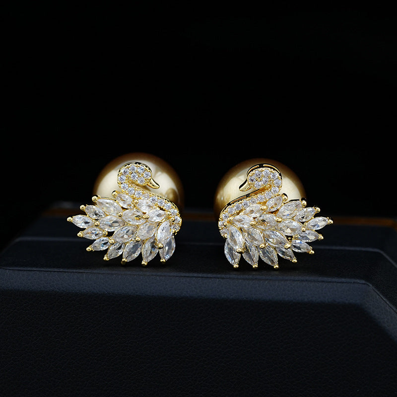 Wholesale Swan Pearl Earrings