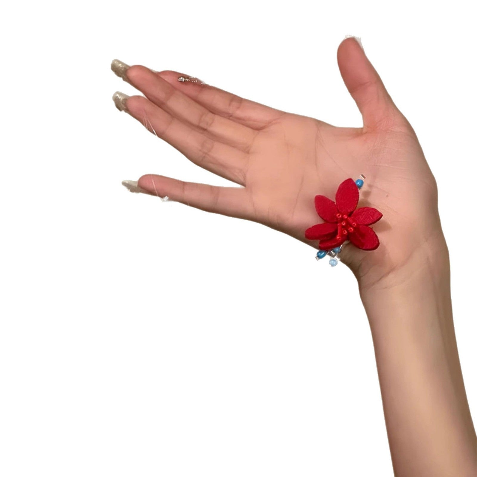 Wholesale Flower necklace blue beaded clavicle necklace