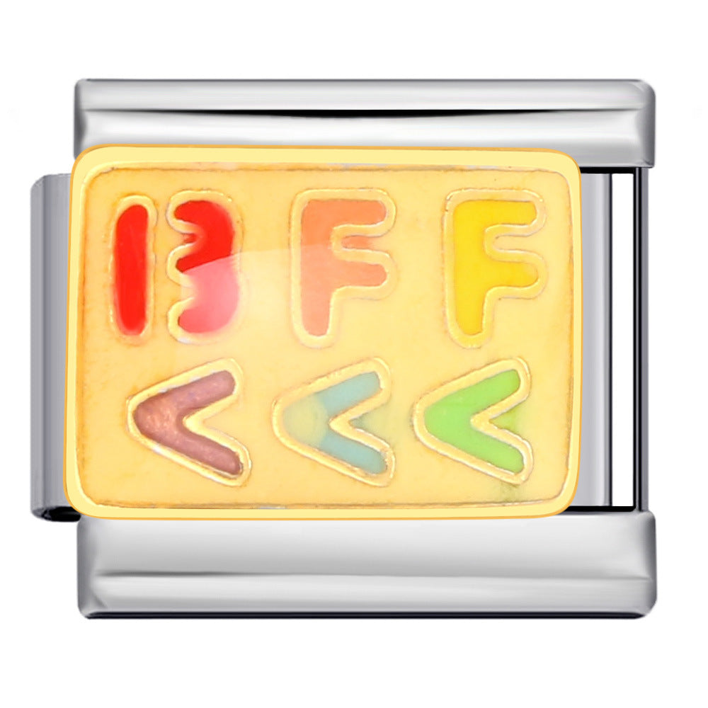 Wholesale Italian Charm Bracelet 9mm DIY Splicing Removable Birthday Party Stainless Steel Composable Bracelet