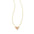 Wholesale love necklace  adjustable peach heart natural stone clavicle chain