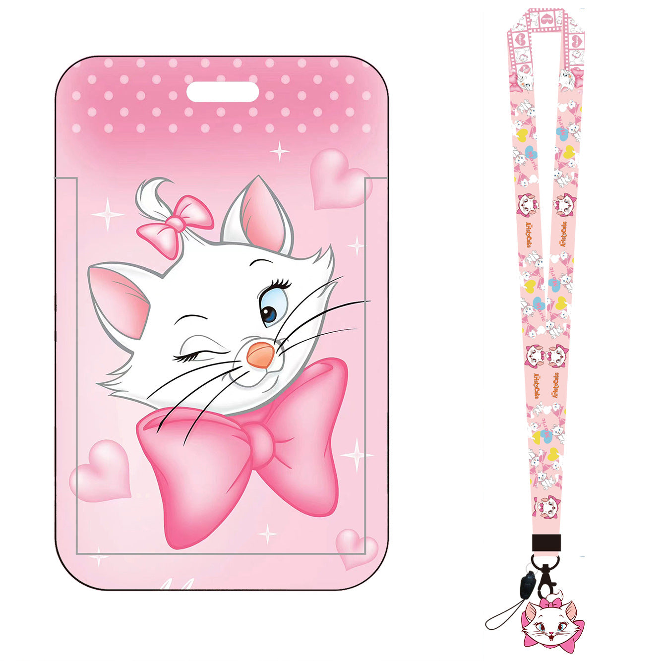Wholesale Cartoon Children Cat Card Holder Style Long Lanyard Keychain ACCVIP-KC-AShi001