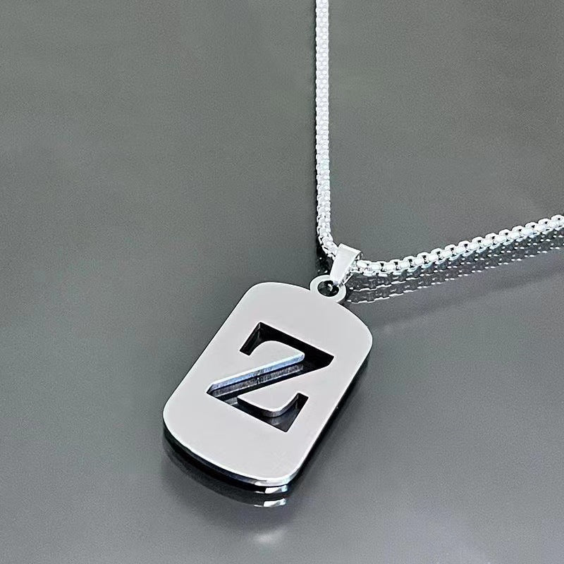 Wholesale  26 English letter necklace titanium steel chain
