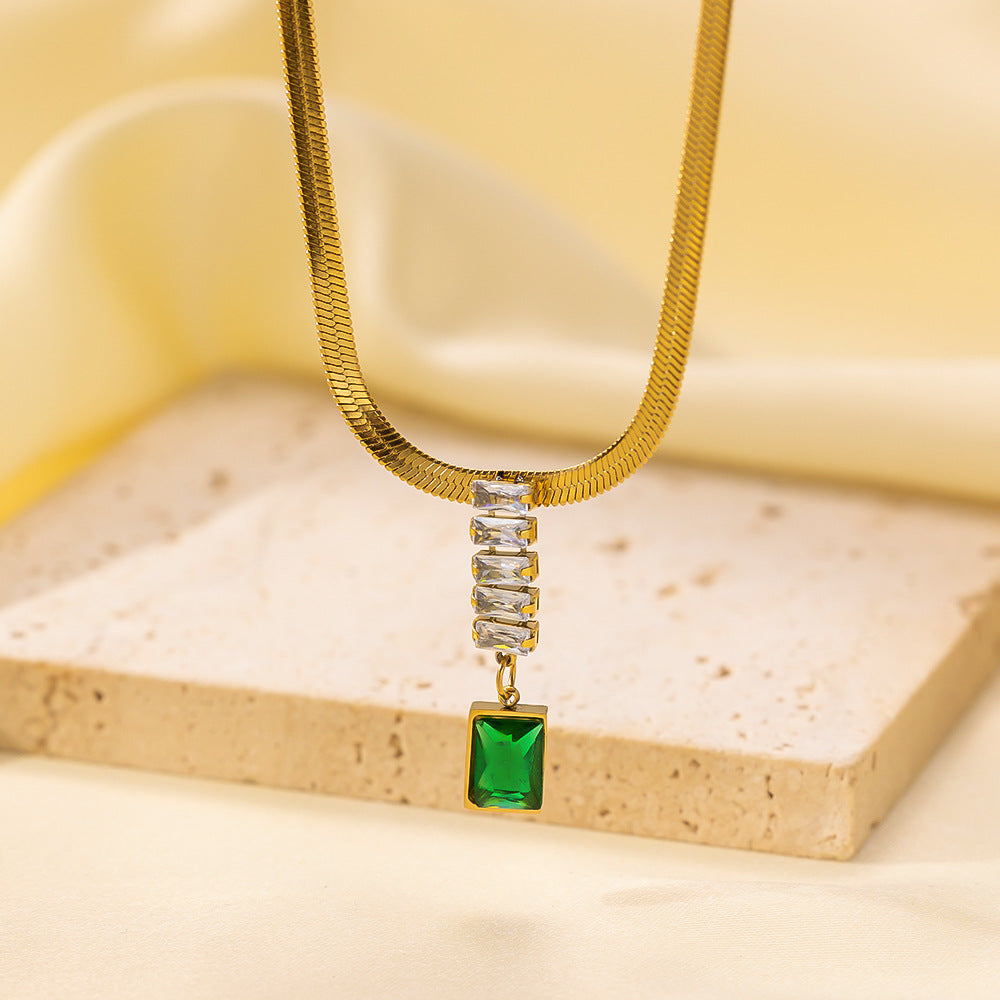 Wholesale Retro Irregular Titanium Steel Necklace Plated 18K Gold Multi-layered Necklace Gold Plated Necklace ACC-NE-Tais004